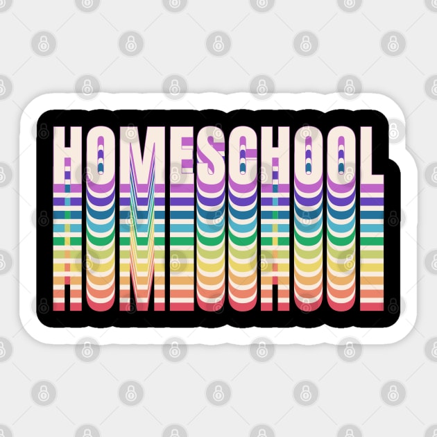 Homeschool in Rainbow Colors Sticker by BeeDesignzzz